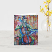 Ton und Musik II - Notecard Karte (Gelbe Blume)