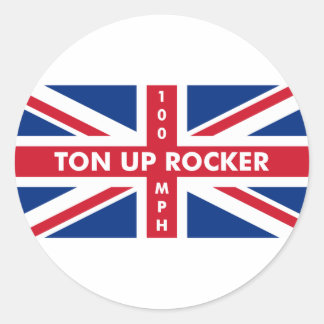 Ton Up Rocker Runder Aufkleber