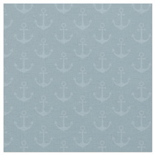Tonal Anchors auf Hellgrauem Azurblau Stoff