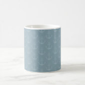 Tonal Anker auf Hellgrauem Azurblau Kaffeetasse (Mittel)