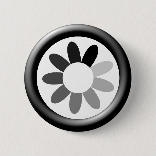 Tonal-Blume-Design Button (Vorderseite)
