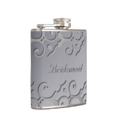 Tonal Elegance Silver BRIDESMAID Flask Flachmann (Rechts)