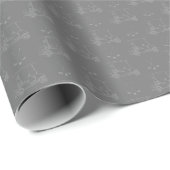 Tonal-Golfkarren & Schläger auf Grau Geschenkpapier (Rolleneckpunkt)
