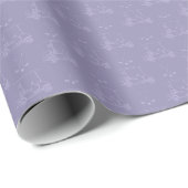 Tonal Golfkarren & Schläger auf Hellgrau Indigo Geschenkpapier (Rolleneckpunkt)