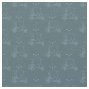Tonal-Golfwagen & Schläger auf dunkelgrauem Azure Stoff