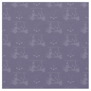 Tonal-Golfwagen & Schläger auf dunkelgrauem Indigo Stoff