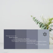 Tonal Gray Bar Mitzvah Einladung (Stehend Vorderseite)