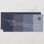 Tonal Gray Bar Mitzvah Einladung (Vorne/Hinten)