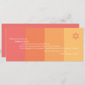 Tonal Orange Bat Mitzvah Einladung (Vorne/Hinten)