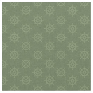 Tonal-Schiffsrad auf Reseda-Grün Stoff