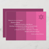 Tonale Rose Bat Mitzvah Einladung (Vorne/Hinten)