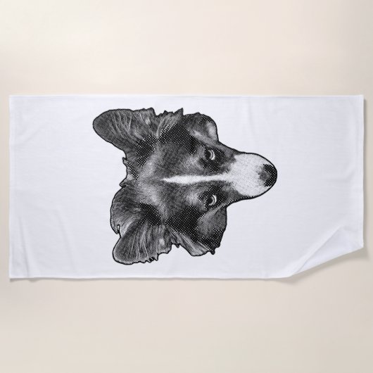 Tonalwave Corgi Charm Strandtuch (Vorderseite)