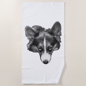 Tonalwave Corgi Charm Strandtuch (Vorderseite)