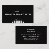 "Tonanlage-" Visitenkarte (Vorne/Hinten)