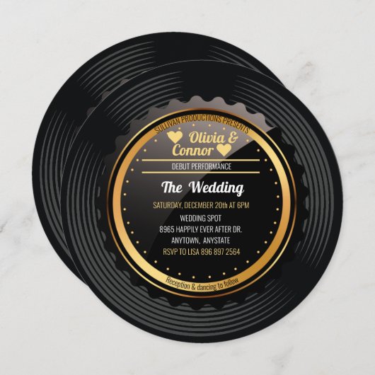 Tonaufzeichnung | Einladung zum Hochzeitsfeiern | (Vorne/Hinten)