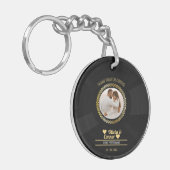 Tonaufzeichnung | Fun Retro-Gastgeschenk Hochzeit Schlüsselanhänger (Vorderseite links)