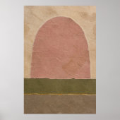 Tonbogen-Feld-Gouache-Boho-Kunstposter Poster (Vorne)