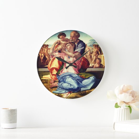 Tondo Doni - Michelangelo Buonarotti Große Wanduhr (Zuhause)