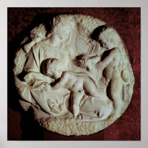 Tondo Taddei kreisförmiger Stein Poster