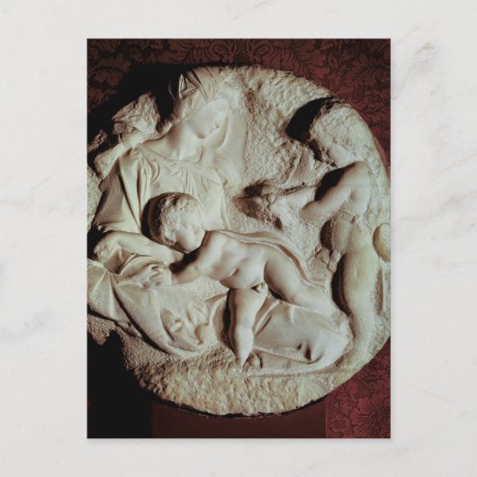 Tondo Taddei kreisförmiger Stein Postkarte (Vorderseite)