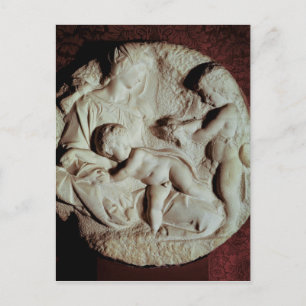 Tondo Taddei kreisförmiger Stein Postkarte