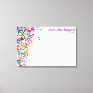 TÖNE des TORAH Schlägers Mitzvah Zeichen-im Bret Leinwanddruck