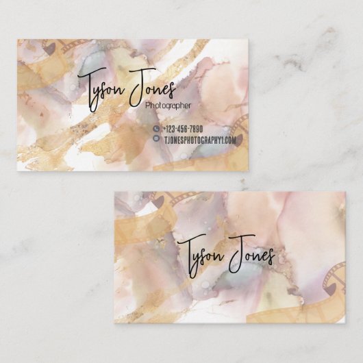 Tone Earth Tone Earth Tones Gold Film Visitenkarte (Vorne/Hinten)