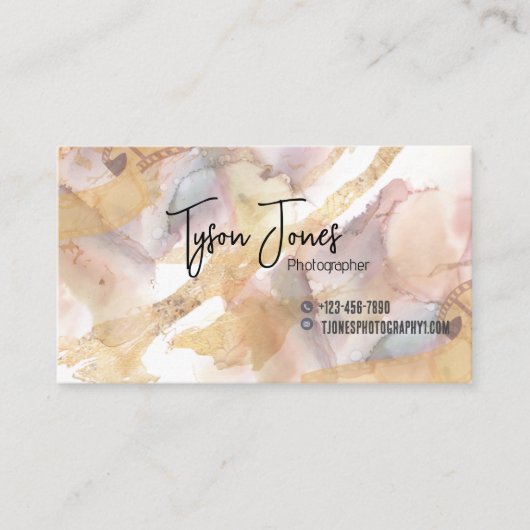 Tone Earth Tone Earth Tones Gold Film Visitenkarte (Vorderseite)