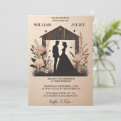 Tone Garden Floral Spring Wood Boho Rustikale Hoch Einladung (Stehend Vorderseite)