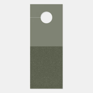 Tone Moss Green Door Tag - Horizontale Aufteilung Türanhänger