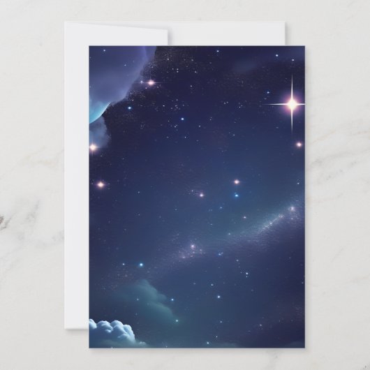 Tone Nature Galaxy Mystical Starry Night Sweet 16 Einladung (Rückseite)