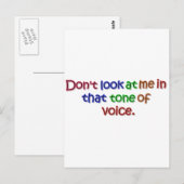 Tone of Voice Postkarte (Vorne/Hinten)