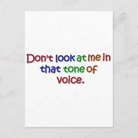 Tone of Voice Postkarte (Vorderseite)