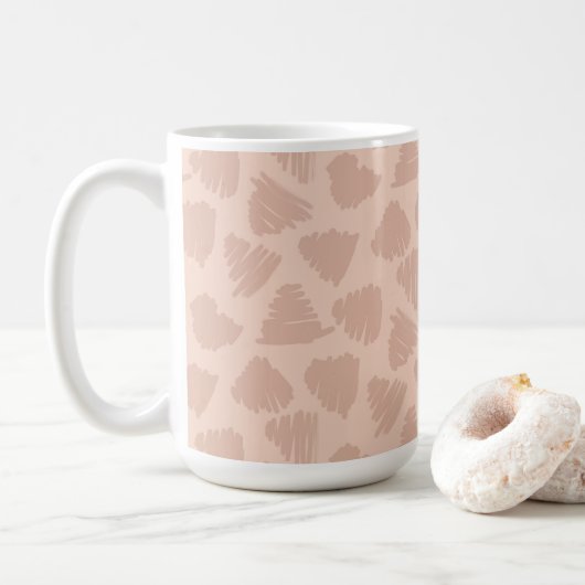 Tone-on-Tone-Herbstblender Holzstruktur Kaffeetasse (Mit Donut)