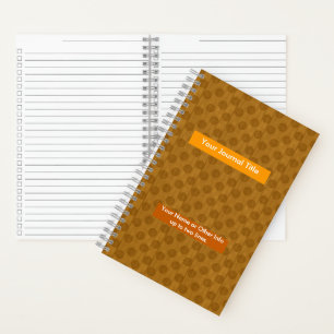 Tone-on-Tone-Polka-Punkte - Personalisiert - Ocker Notizblock