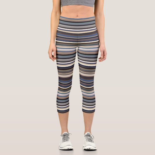 Tone Streifen Capri Leggings (Vorderseite)