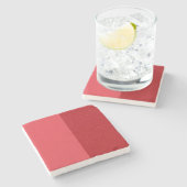 Tone Tomato Red Marble Untersetzer - Anpassbar (Seitenansicht)