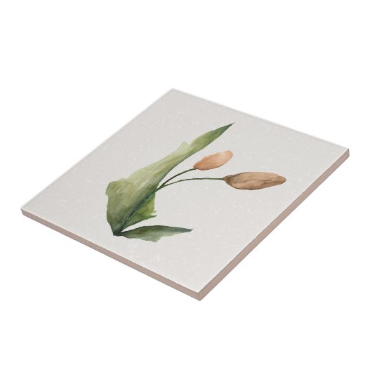 Tone Tulips Cream Accent Keramik Tile Fliese (Seite)