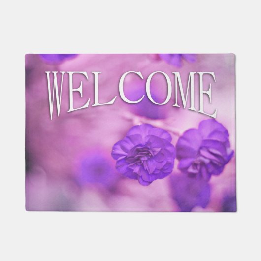 Töne violette Blumen - Empfang Fußmatte (Vorderseite)