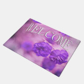Töne violette Blumen - Empfang Fußmatte (Schrägansicht)