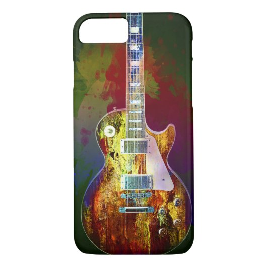 Töne von Musik. Bunte Gitarre Case-Mate iPhone Hülle (Rückseite)