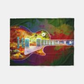 Töne von Musik. Bunte Gitarre Fleecedecke (Vorderseite (Horizontal))