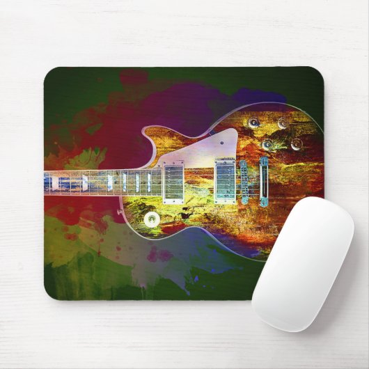 Töne von Musik. Bunte Gitarre Mousepad (Mit Mouse)