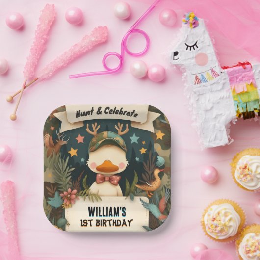 Tone Wild Camouflage Oh Deer Enck Jagd 1. Geburtst Pappteller (Party)