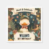 Tone Wild Camouflage Oh Deer Enck Jagd 1. Geburtst Serviette (Vorderseite)