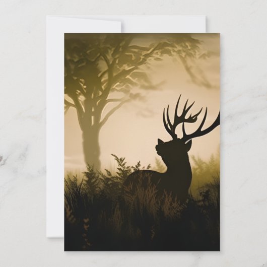 tone Wilde Camouflage Oh Deer Duck Jagd 1. Geburts Einladung (Rückseite)