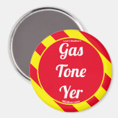 Tone Yer Rot/Gelb Magnet (Vorderseite/Rückseite)