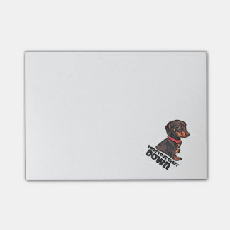 Tonen Sie Ihren verrückten Abstieg Post-it Klebezettel