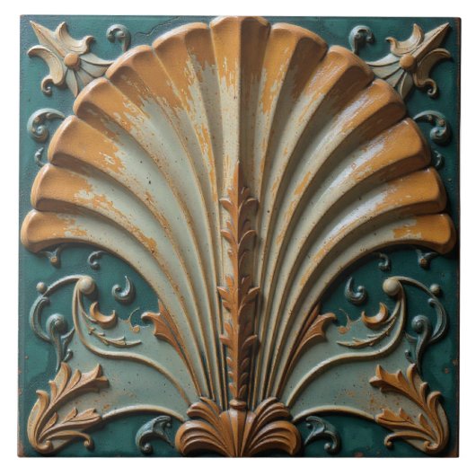 Tonerde-Muschel Fliese (Vorderseite)