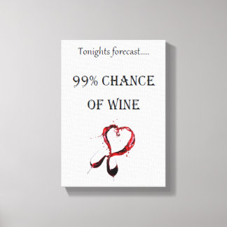Tonernotenprognose 99% Chance auf Wein Leinwanddruck